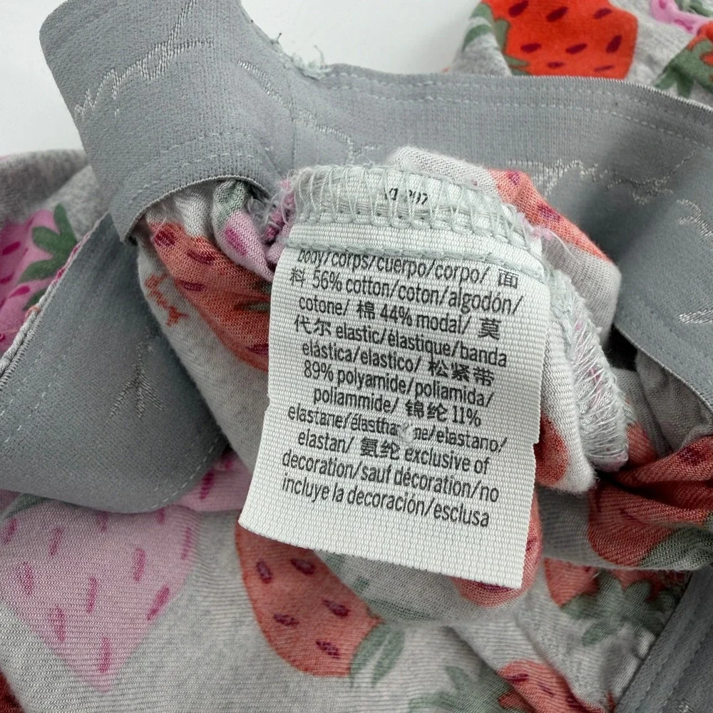 Victoria's Secret PINK Strawberry‎ Gray Pajama Boxer Shorts XL